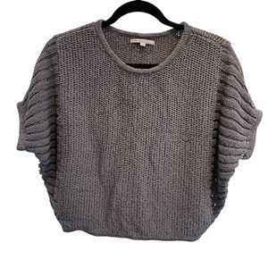 GAP Grey short sleeve Charcoal Chunky Knit Sweater women's  size small